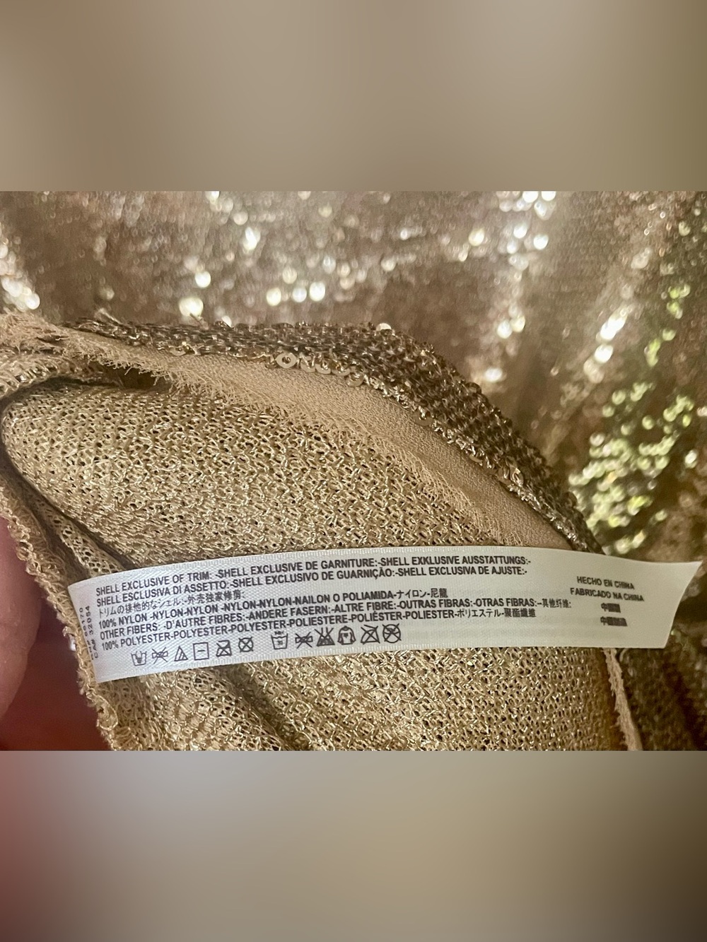 Free People Intimately Dress Medium Mini Sequin Party Cocktail Gold Straps - Picture 8 of 10